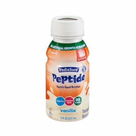Pediasure Peptide 1. Cal Pediatric Oral Supplement PediaSure Peptide 1.0 Cal Vanilla 8 oz. Bottle Liquid Peptide, 24PK 67407